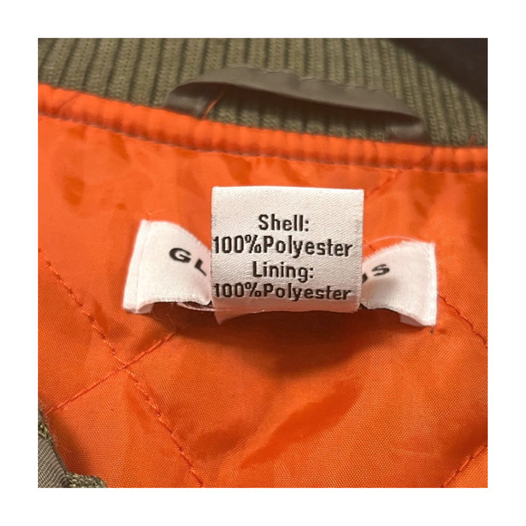 Forever 21 Glamorous Women's Satin Olive Green Bomber Jacket Oversized Small - Picture 6 of 6